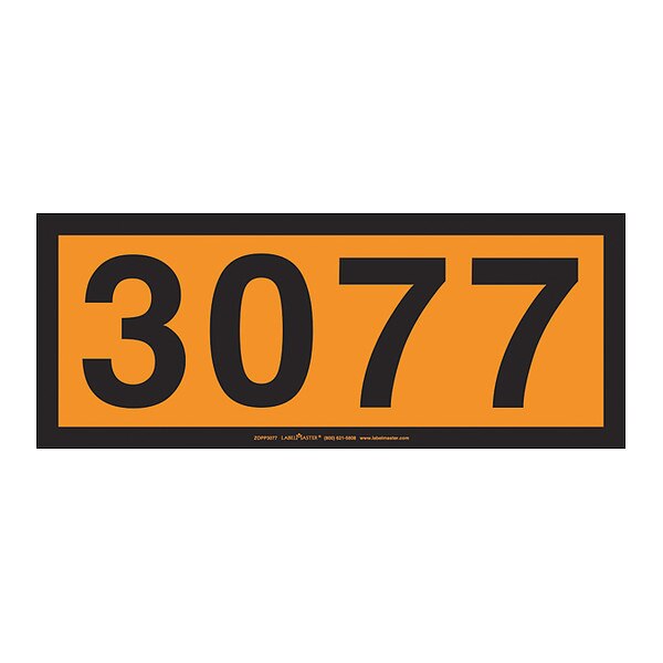 UN3077 Orange Panel, Permanent Vinyl, PK25