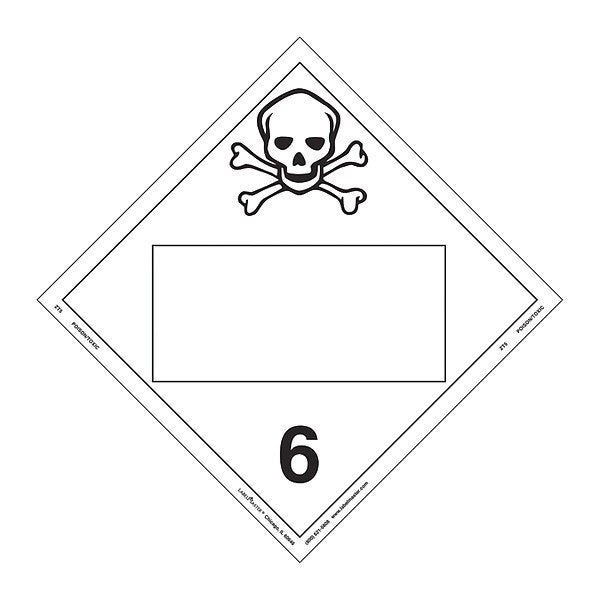 Toxic Placard, Blank, Tagboard, PK25