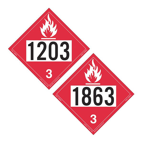Placard1203 Gasoline/1863, PK25
