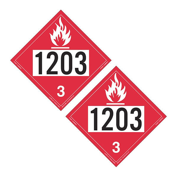 Placard1203 Gasoline/1203, PK25