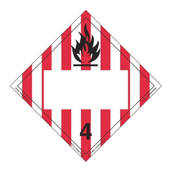 Flammable Solid Placard, PK25