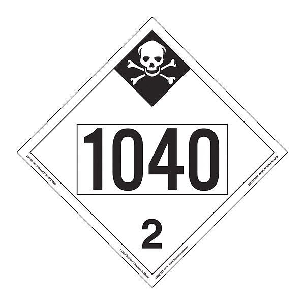UN 1040 Inhalation Hazard, PK25