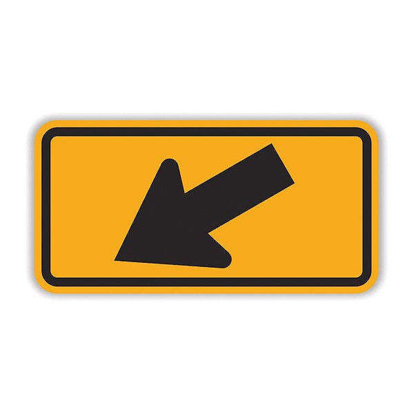 Down Diagonl Lft Arrw Sign, 24