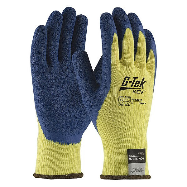 Cut Resistant Coated Gloves, A3 Cut Level, Latex, M, 12PK