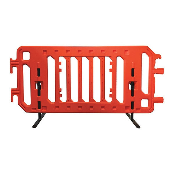 Crowd Control Barricade, Deluxe, 7 ft., Org