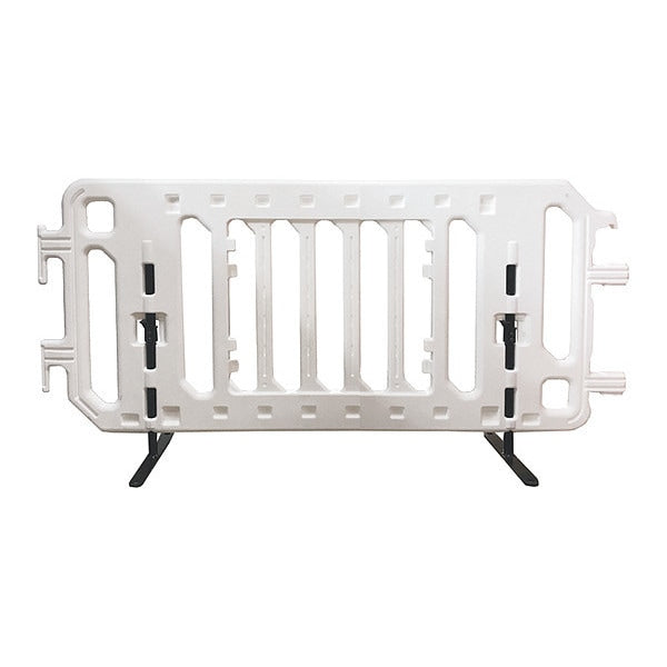 Crowd Control Barricade, 6 ft., HD, Wht