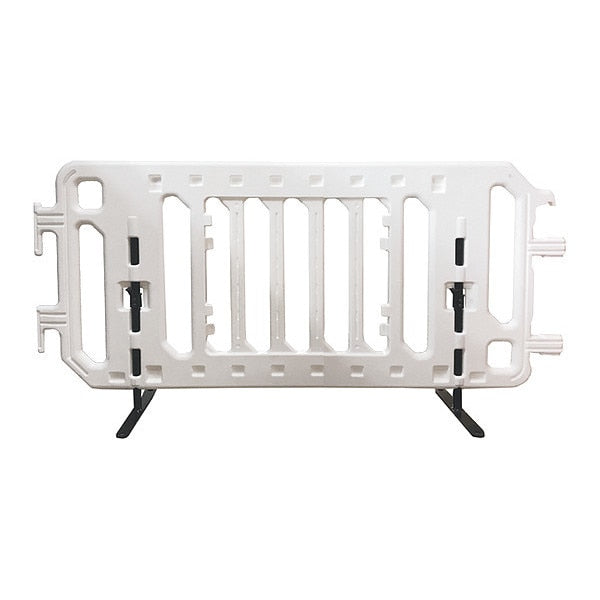 Crowd Control Barricade, Deluxe, 7 ft., Wht