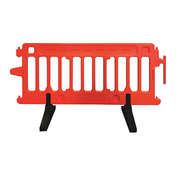 Crowd Control Barricade, 6 ft., HD, Org