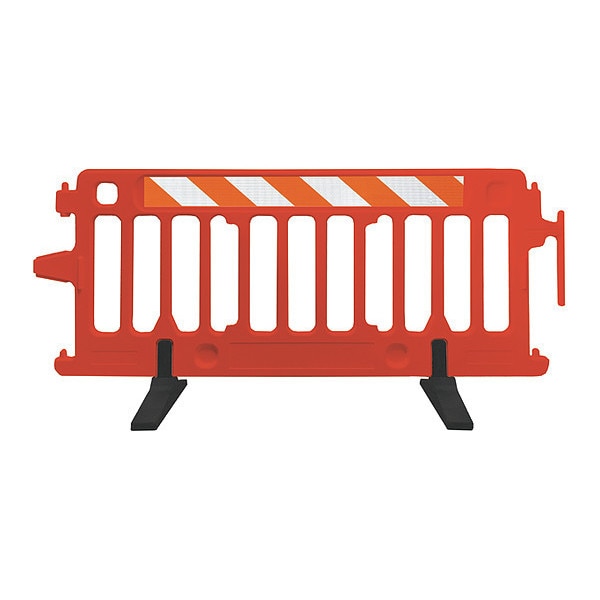 Crowd Control Barricade, 6 ft., Org, HIP