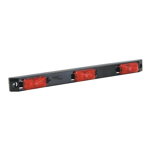 ID Bar Light, Red Polycarbonate, 17