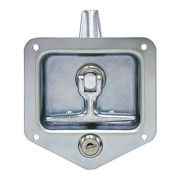T-Handle Latch, Single Point, 4 3/4 in Width, Includes Lock and Key Set; Gasket, Stainless