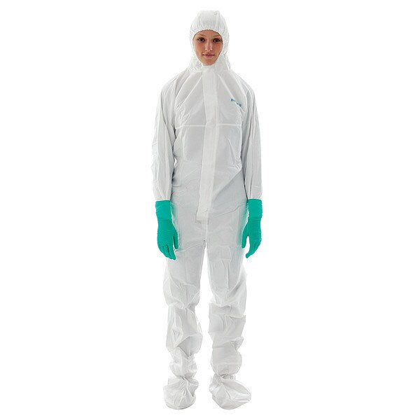 Coveralls, Non Sterile, L, 20 PK, White