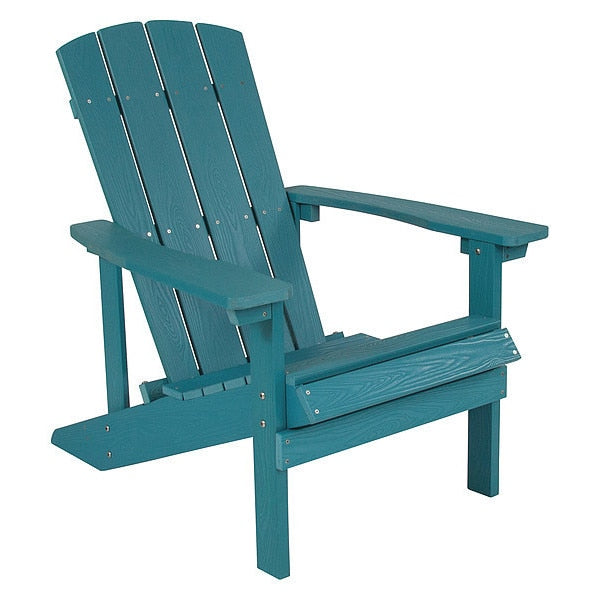 Sea Foam Charlstwn Adirondack Chair, Sea Foam Wood, 29.5 W 35 H, Polystyrene, Stainless Steel Seat