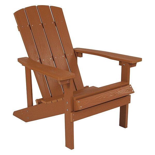 Teak Charlestown Adirondack Chair, Teak Wood, 29.5 W 35 H, Polystyrene, Stainless Steel Seat