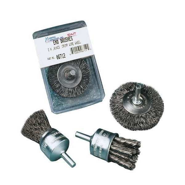 SAIT 06711 Circular Flared Crimped End Brushes (Stainless Steel), 3