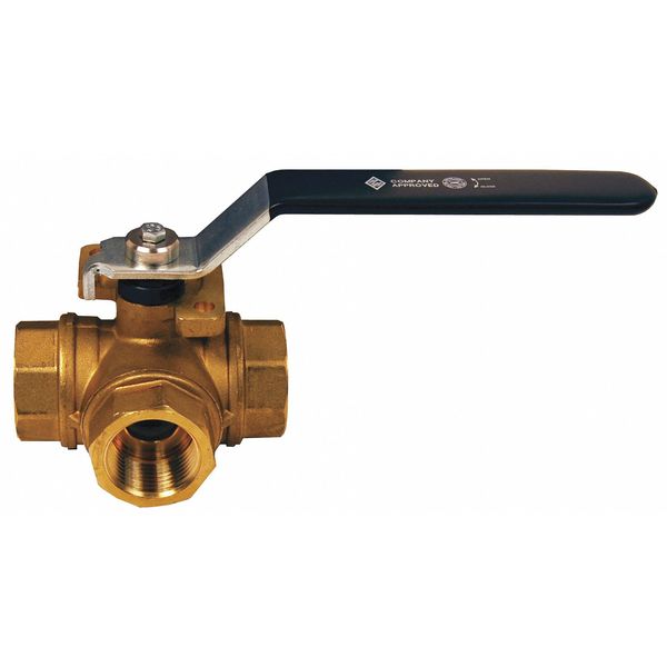 Brass Diverting 3Way BalL, Valve, T, 2