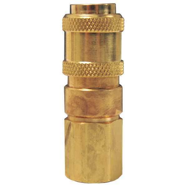 A Series Female Coupler Brass, NPTF 1/4