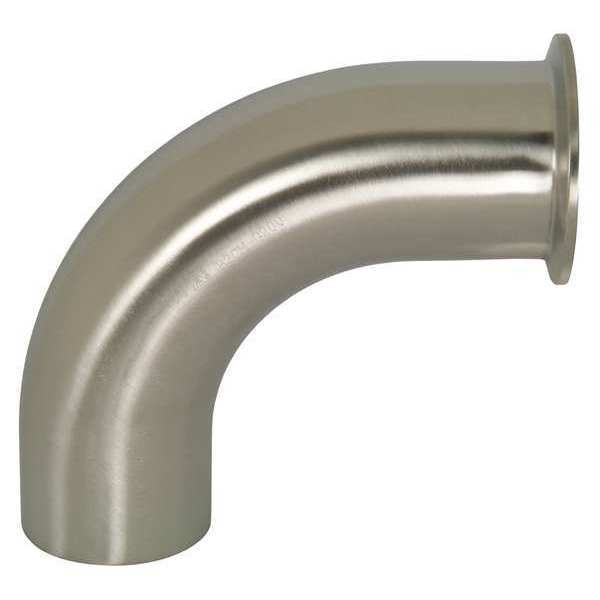Polished 90deg.ClampxWeld Elbow, 304SS, 2