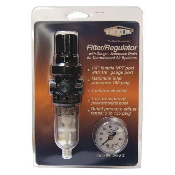 Series1-Carded Mini Filter/Reg Auto, 1/4