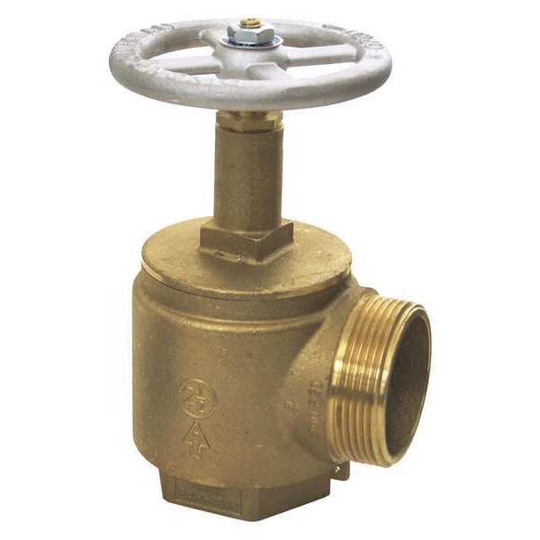 D BR Angle Hose, Valve, Male Outlet, 2-1/2