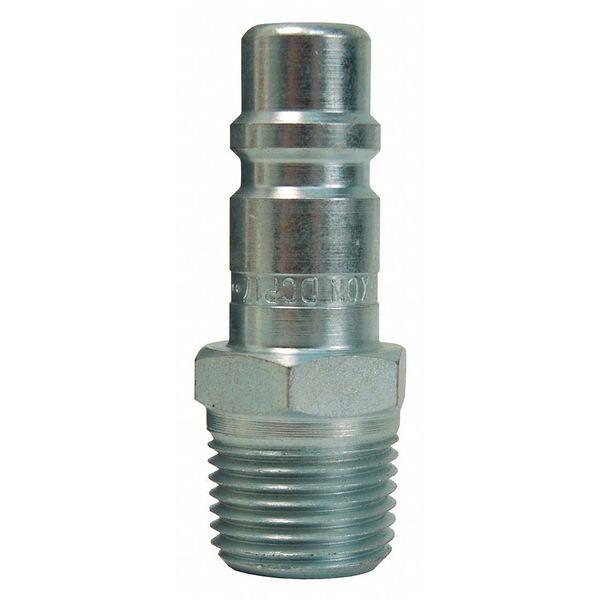 Industrial Male Plug Steel, 1/4