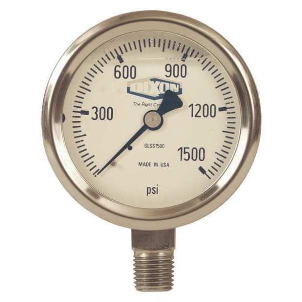 SS Liquid Fill Gauge Lower Mnt, 0-200psi