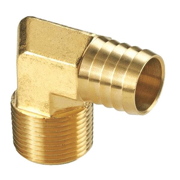 Elbow Crimped or Hose Clamp, 1 in Hose I.D, 1 in Thread