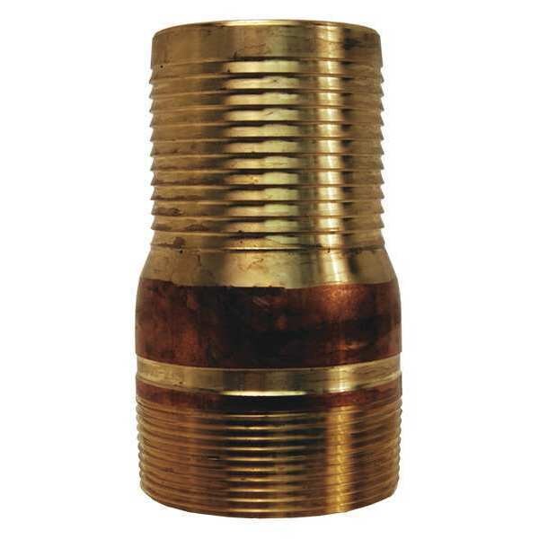 Brass King Combination Nipple, MNPT x Barbed