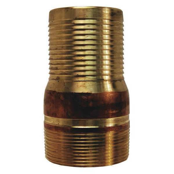 Brass King Combination Nipple, MNPT x Barbed