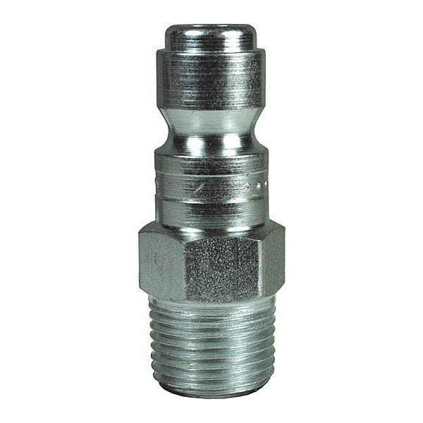 Industrial Male Plug, Steel, 1/4