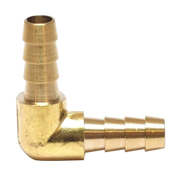 90 Degrees  Elbow Crimped or Hose Clamp, 5/8 in Hose I.D, 5/8 in Thread