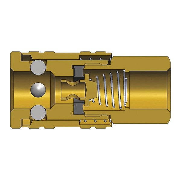 M Series Auto FNPT Coupler Brass, 1/4