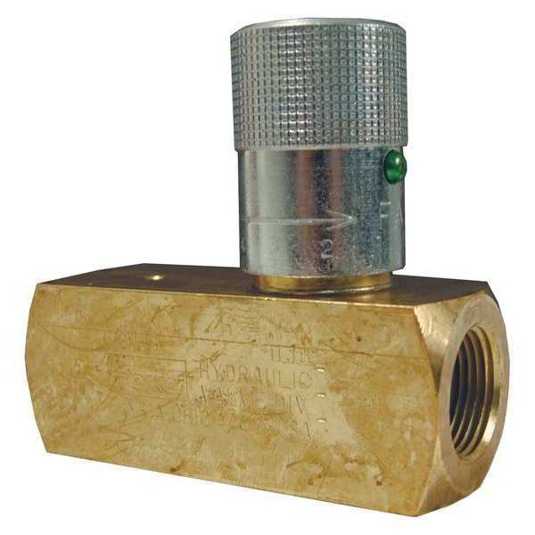 Series F Flow Control Valve, Brass, 1/4