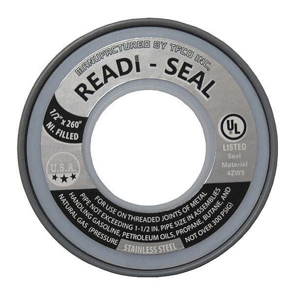 Stainless Steel PTFE Tape, 1/2