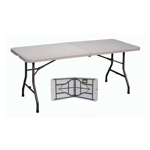 Rectangle Economy Blow Molded Folds in Half Folding Utility Table, 30