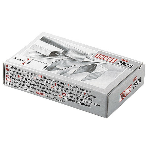 Premium HD Staples, 23/8, 1k, 8mm, PK1000