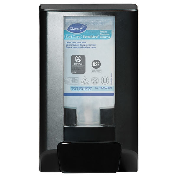 Hand Soap Dispenser, Manual, Black, PK6