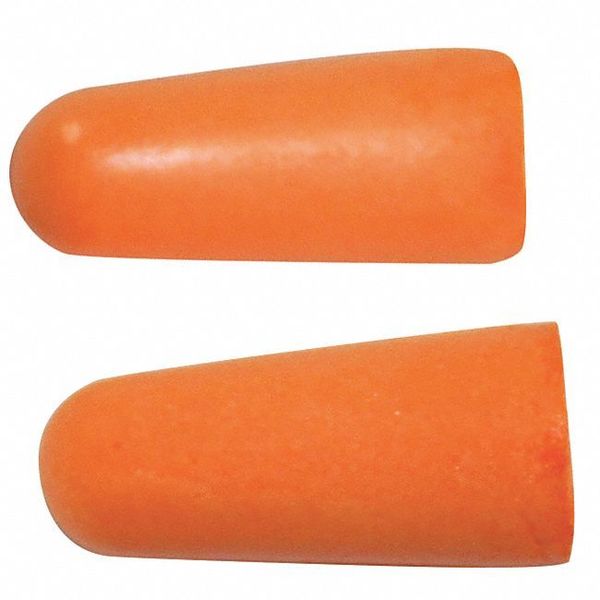 Disposable Uncorded Ear Plugs, Bullet Shape, 31 dB, 200 Pairs, Orange