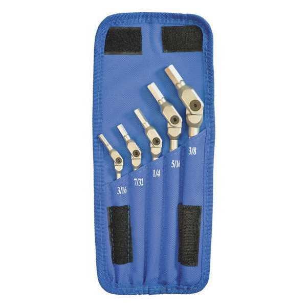 5 Piece SAE Long Handle Hex Key Set, 00009