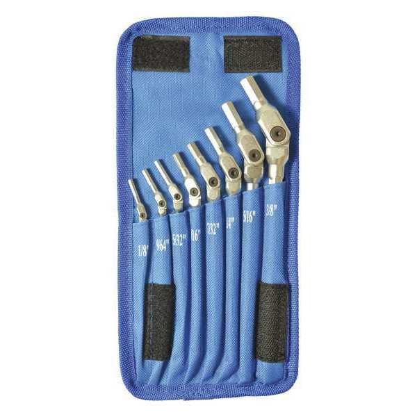 8 Piece SAE Long Handle Hex Key Set, HP8-IC-17