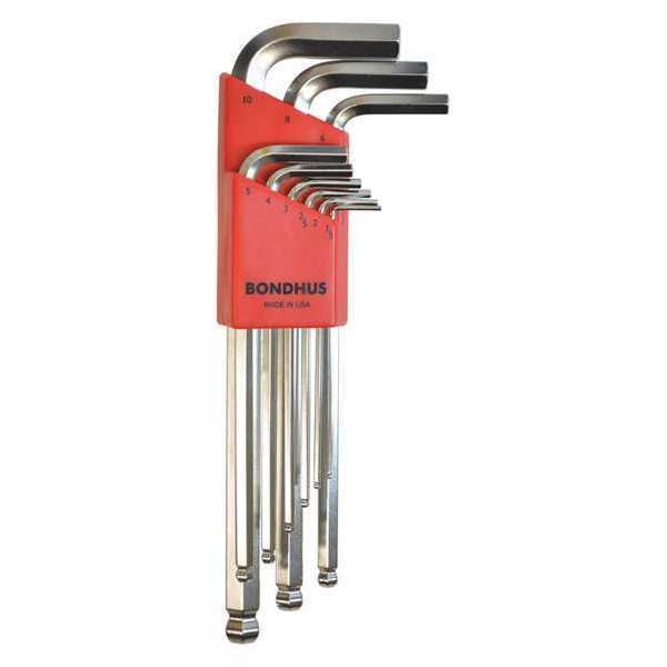 9 Piece Metric L-Shape Hex Key Set, 16999