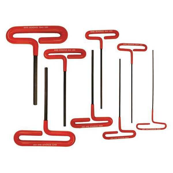 8 Piece Metric T-Shape Hex Key Set, 46487