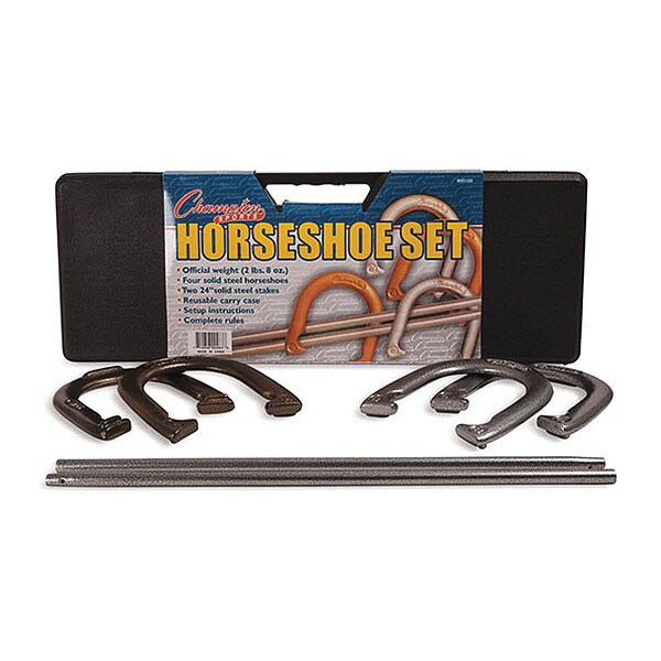 Steel Horseshoe Set in Case, 4 Shoes