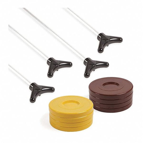 Shuffleboard Set, 4 Cue, 8 Plstc Dscs, PK12