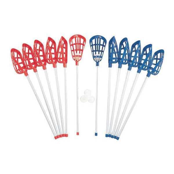 Soft Lacrosse Set, 12 Sticks, 6 Balls, PK18