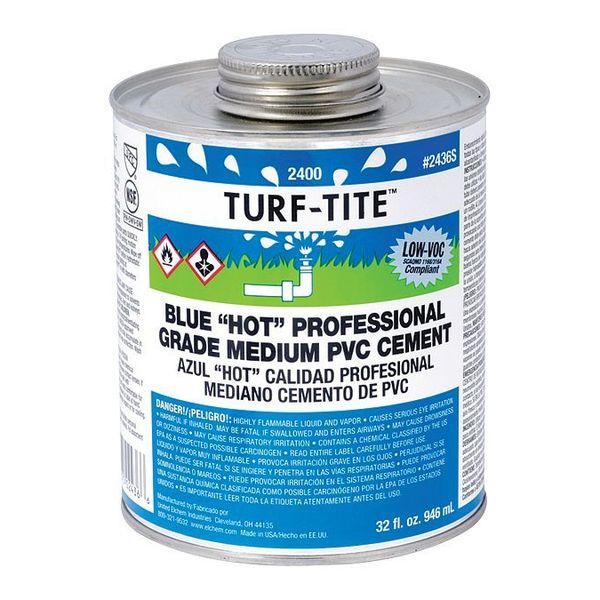 PVC Cement, Blue Turf-Tite, gal.