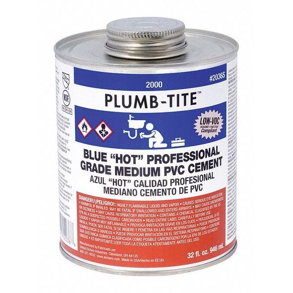 PVC Cement, Blue Plumb-Tite, gal.