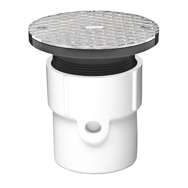 PVC Adjustable Cleanout, w/CVR-SQ TP, 4