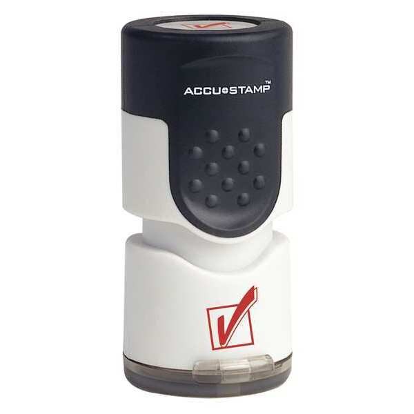 Accustamp, Round Checkmark, Red