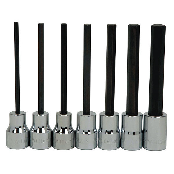 Williams Long Hex Bit Socket Set, 3/8